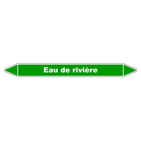Marqueur de Tuyauterie - Eau de rivière - NFX 08-105 - Vinyle Laminé
