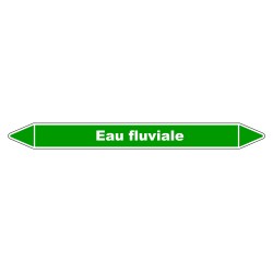 Marqueur de Tuyauterie "Eau fluviale" en Vinyle Laminé