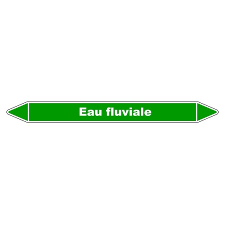 Marqueur de Tuyauterie "Eau fluviale" en Vinyle Laminé