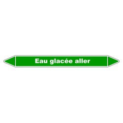 Marqueur de Tuyauterie - Eau Glacée Aller - NFX 08-105 - Vinyle Laminé