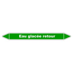 Marqueur de Tuyauterie - Eau glacée retour - NFX 08-105 - Vinyle Laminé
