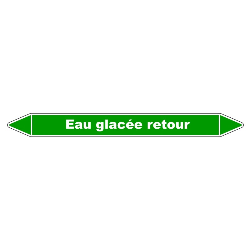 Marqueur de Tuyauterie - Eau glacée retour - NFX 08-105 - Vinyle Laminé