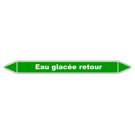 Marqueur de Tuyauterie - Eau glacée retour - NFX 08-105 - Vinyle Laminé