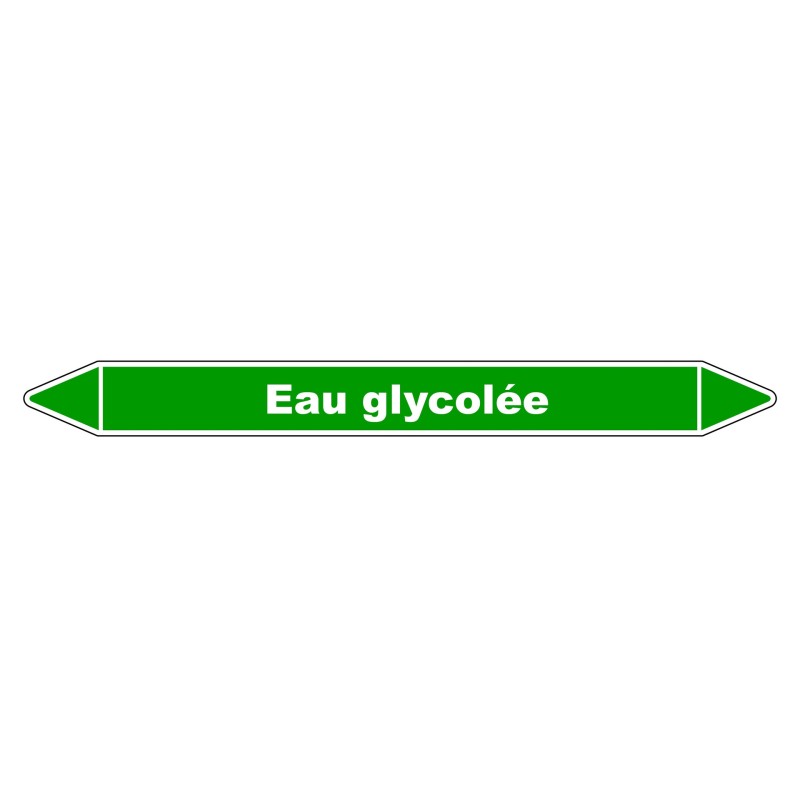 Marqueur de Tuyauterie - Eau Glycolée - NFX 08-105 - Vinyle Laminé