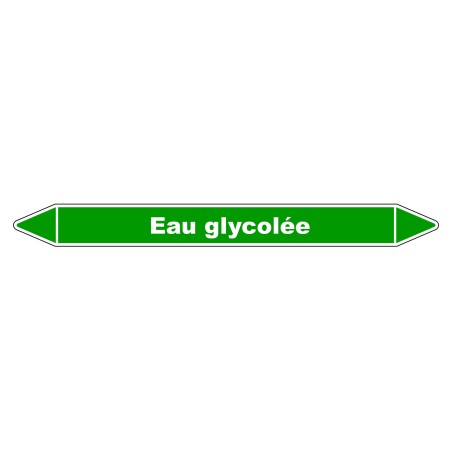 Marqueur de Tuyauterie - Eau Glycolée - NFX 08-105 - Vinyle Laminé