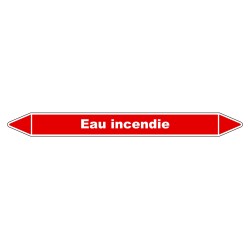 Marqueur de Tuyauterie - Eau incendie - NFX 08-105 - Vinyle Laminé