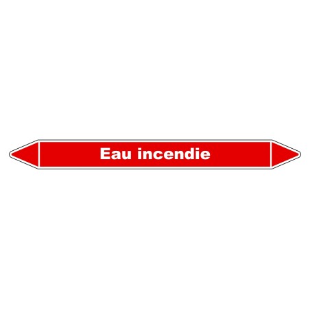 Marqueur de Tuyauterie - Eau incendie - NFX 08-105 - Vinyle Laminé