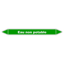 Marqueur de Tuyauterie "Eau Non Potable" en Vinyle Laminé