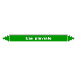 Marqueur de Tuyauterie - Eau Pluviale - NFX 08-105 - Vinyle Laminé