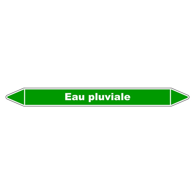 Marqueur de Tuyauterie - Eau Pluviale - NFX 08-105 - Vinyle Laminé
