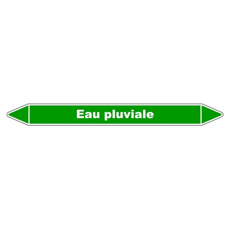 Marqueur de Tuyauterie - Eau Pluviale - NFX 08-105 - Vinyle Laminé