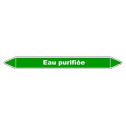 Marqueur de Tuyauterie - Eau Purifiée - NFX 08-105 - Vinyle Laminé