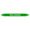 Marqueur de Tuyauterie - Eau Recyclée - NFX 08-105 - Vinyle Laminé