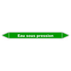 Marqueur de Tuyauterie - Eau sous Pression - NFX 08-105 - Vinyle Laminé