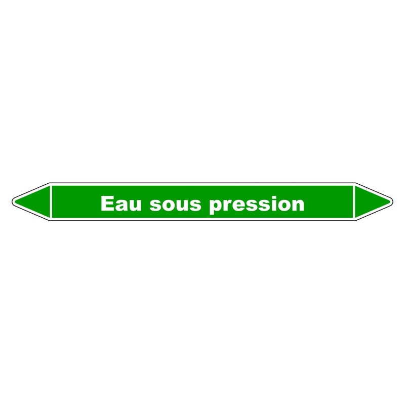 Marqueur de Tuyauterie - Eau sous Pression - NFX 08-105 - Vinyle Laminé