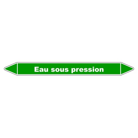 Marqueur de Tuyauterie - Eau sous Pression - NFX 08-105 - Vinyle Laminé