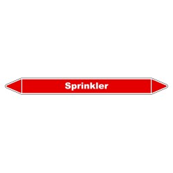 Marqueur de Tuyauterie - Eau sprinkler - NFX 08-105 - Vinyle Laminé