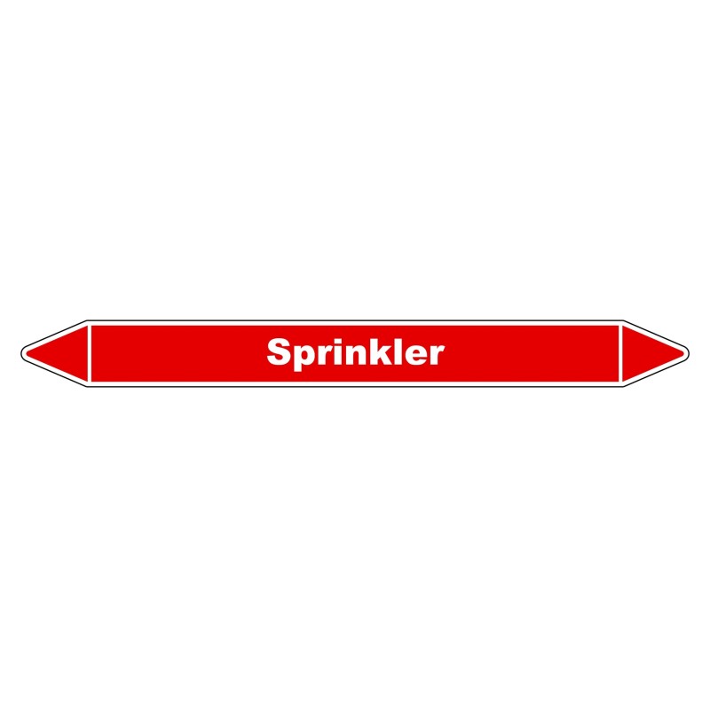 Marqueur de Tuyauterie - Eau sprinkler - NFX 08-105 - Vinyle Laminé