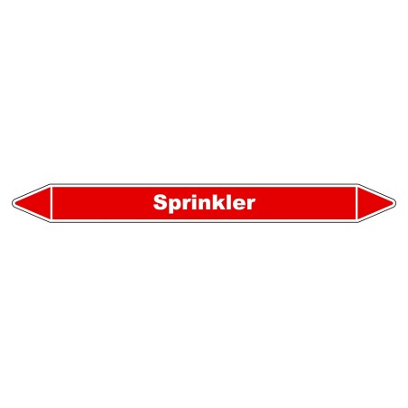 Marqueur de Tuyauterie - Eau sprinkler - NFX 08-105 - Vinyle Laminé