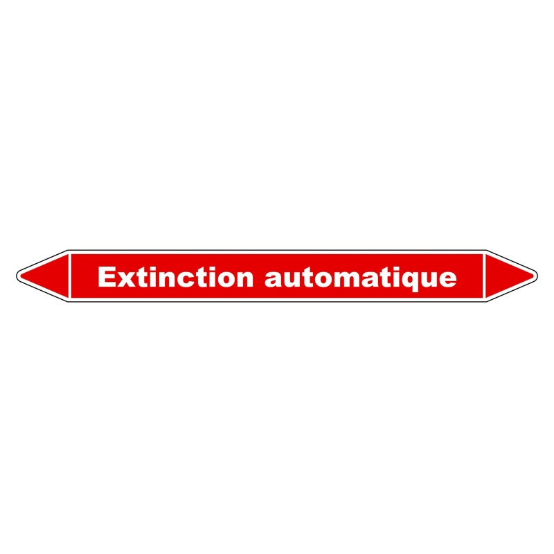 Marqueur de Tuyauterie - Extinction automatique - NFX 08-105 - Vinyle Laminé