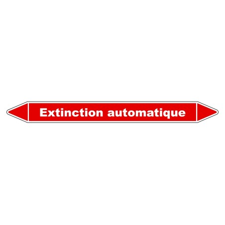 Marqueur de Tuyauterie - Extinction automatique - NFX 08-105 - Vinyle Laminé