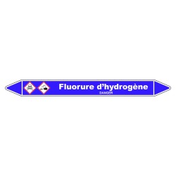 Marqueur de Tuyauterie - Fluorure d'Hydrogène - NFX 08-105 - Vinyle Laminé
