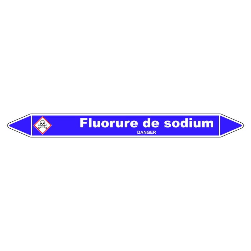 Marqueur de Tuyauterie - Fluorure de Sodium - NFX 08-105 - Vinyle Laminé