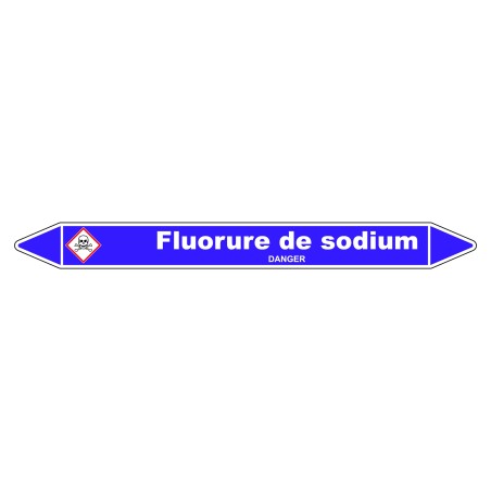 Marqueur de Tuyauterie - Fluorure de Sodium - NFX 08-105 - Vinyle Laminé
