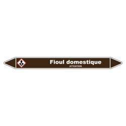 Marqueur de tuyauterie Fuel domestique robuste et durable en vinyle laminé