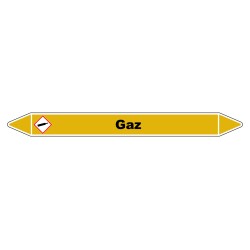 Marqueur de Tuyauterie - Gaz - NFX 08-105 - Vinyle Laminé