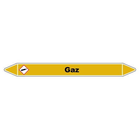 Marqueur de Tuyauterie - Gaz - NFX 08-105 - Vinyle Laminé