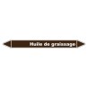 Marqueur de Tuyauterie Huile de graissage 150 x 12 mm Vinyle Laminé