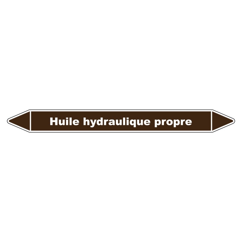Marqueur de Tuyauterie "Huile hydraulique propre" en Vinyle Laminé