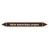 Marqueur de Tuyauterie "Huile hydraulique propre" en Vinyle Laminé