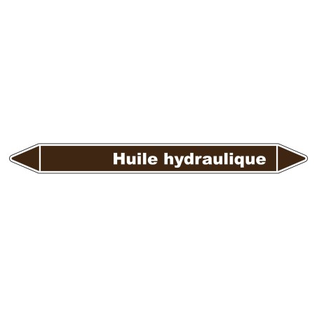 Marqueur de Tuyauterie Huile hydraulique 150 x 12 mm Vinyle Laminé