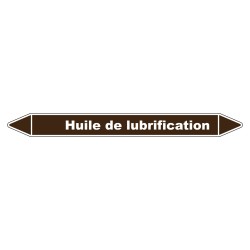 Marqueur de Tuyauterie Huile de lubrification 150 x 12 mm Vinyle Laminé