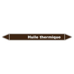 Marqueur de Tuyauterie Huile thermique 150 x 12 mm Vinyle Laminé