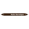 Marqueur de Tuyauterie Huile thermique 150 x 12 mm Vinyle Laminé