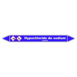 Marqueur de Tuyauterie - Hypochlorite de Sodium - NFX 08-105 - Vinyle Laminé
