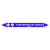 Marqueur de Tuyauterie - Hypochlorite de Sodium - NFX 08-105 - Vinyle Laminé
