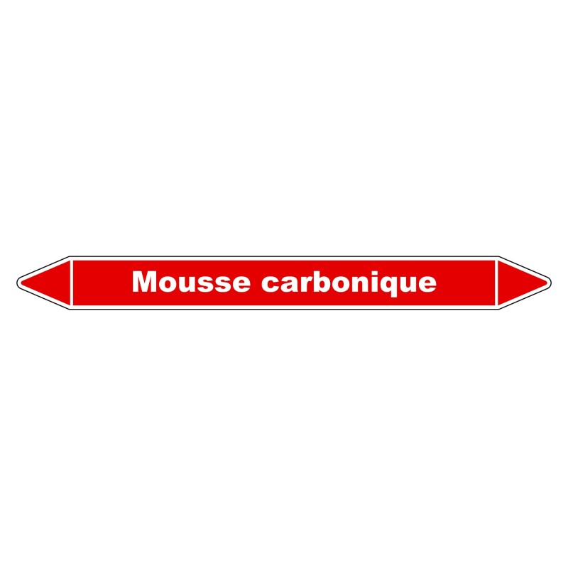 Marqueur de Tuyauterie - Mousse carbonique - NFX 08-105 - Vinyle Laminé