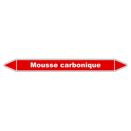 Marqueur de Tuyauterie - Mousse carbonique - NFX 08-105 - Vinyle Laminé