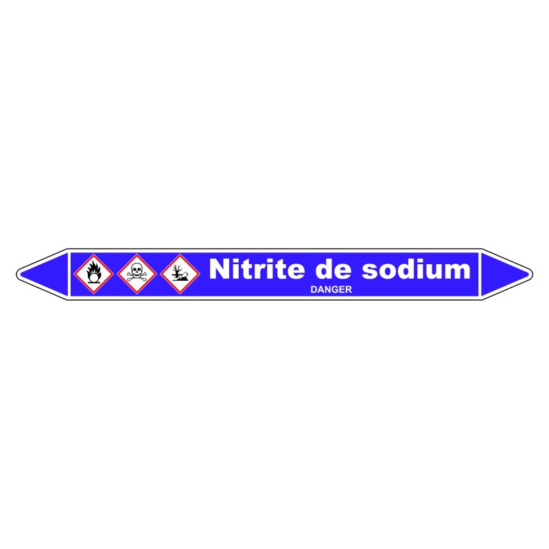 Marqueur de Tuyauterie - Nitrite de Sodium - NFX 08-105 - Vinyle Laminé