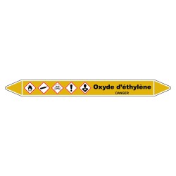 Marqueur de Tuyauterie "Oxyde d’éthylène" en Vinyle Laminé