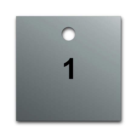 Marqueur de Tuyauterie - Pré-numérotés - 51 x 51 mm - Aluminium