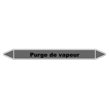 Marqueur de Tuyauterie - Purge de vapeur - NFX 08-105 - Vinyle Laminé