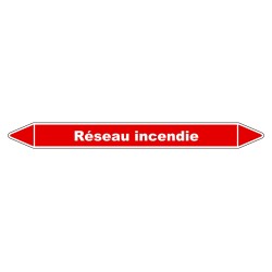 Marqueur de Tuyauterie - Réseau incendie - NFX 08-105 - Vinyle Laminé