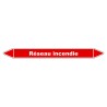 Marqueur de Tuyauterie - Réseau incendie - NFX 08-105 - Vinyle Laminé