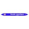 Marqueur de Tuyauterie - Soude caustique - NFX 08-105 - Vinyle Laminé