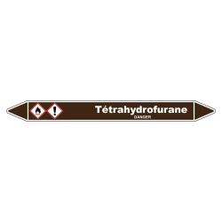 Marqueur de tuyauterie robuste en vinyle laminé pour Tétrahydrofurane